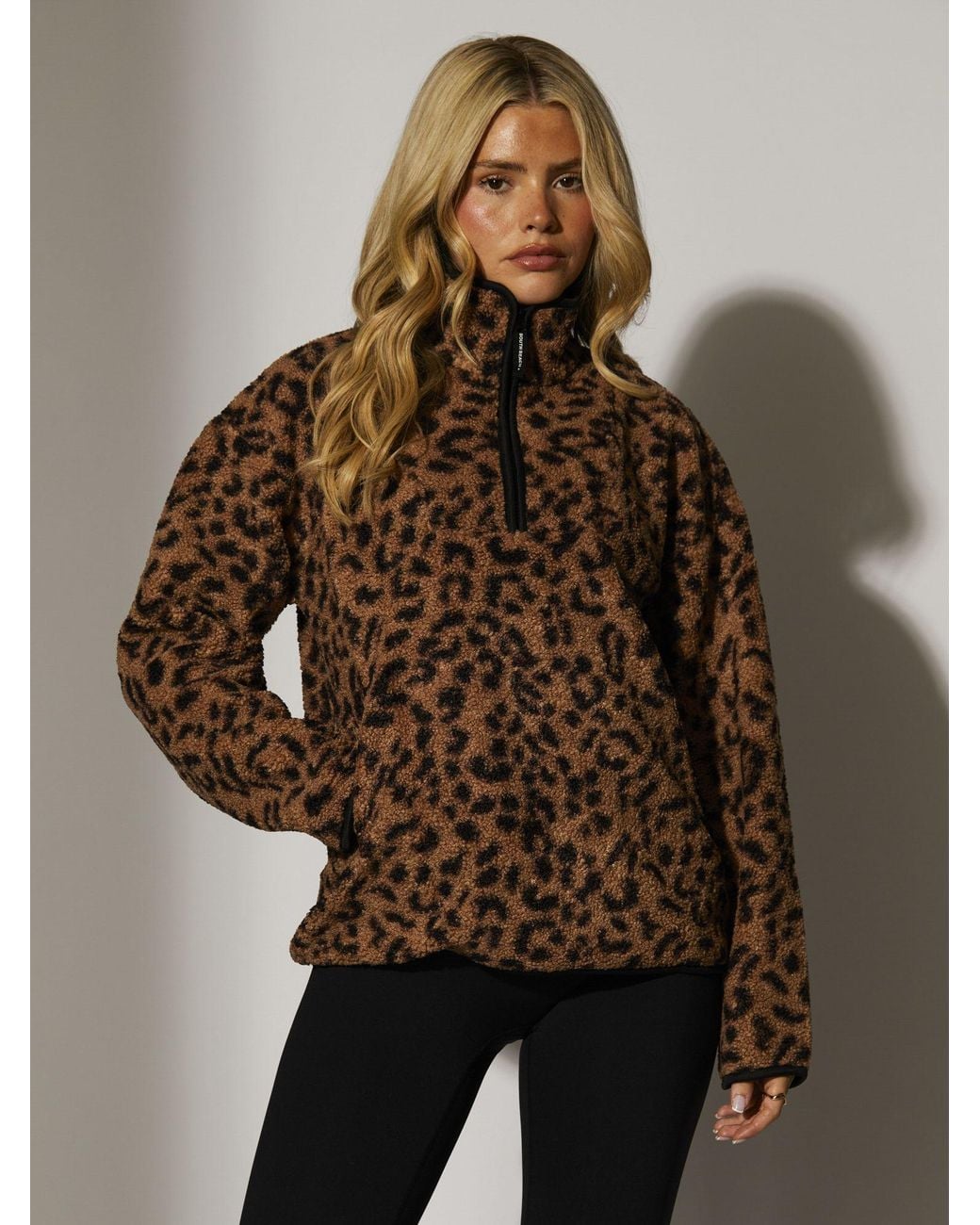 South Beach Brown Borg 1/4 Length Jacket