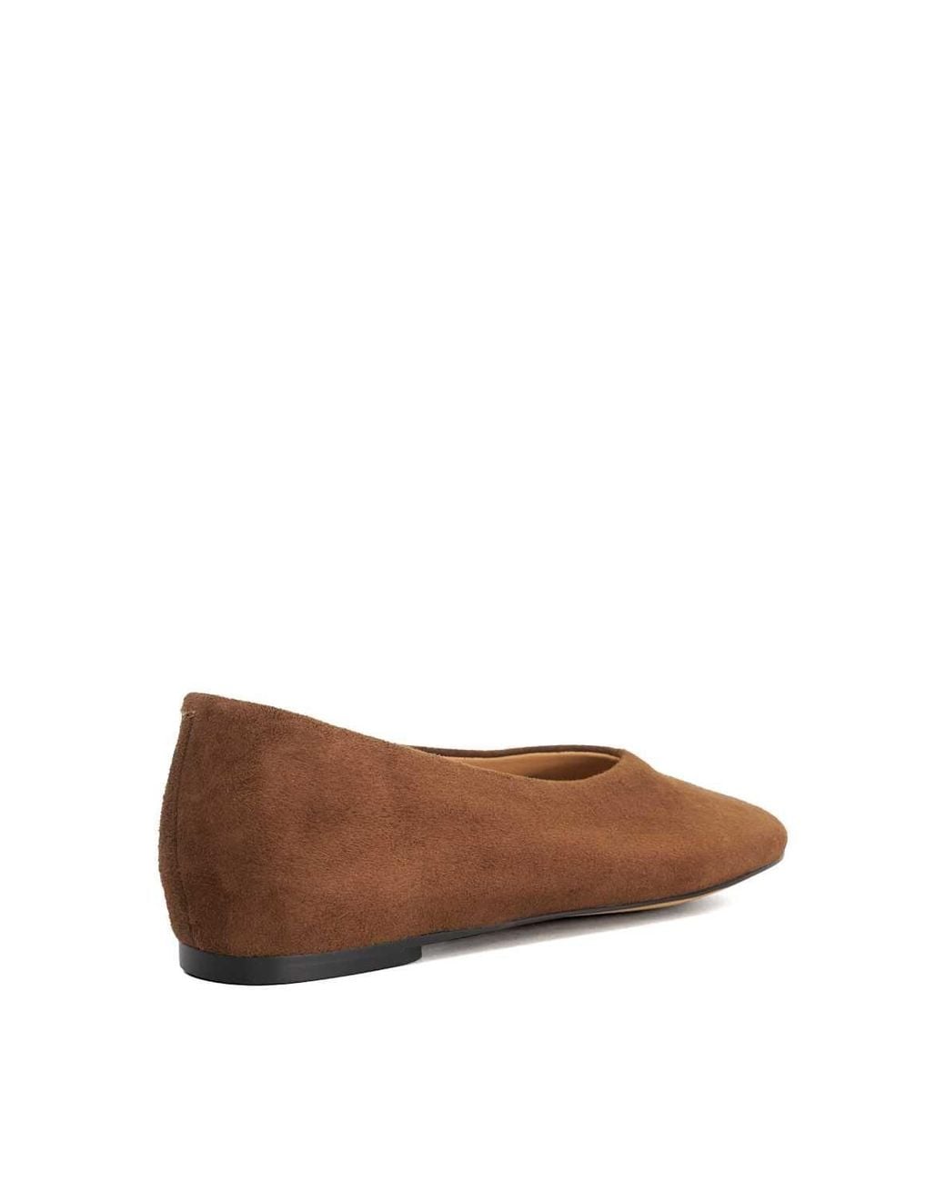 Dune Brown 'Highcut' Suede Ballet Pumps