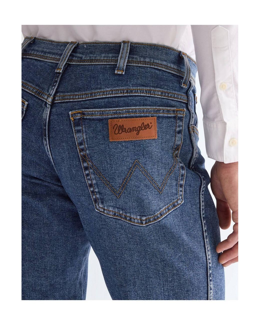 Wrangler Blue Texas Regular Fit Jeans Stonewash for men