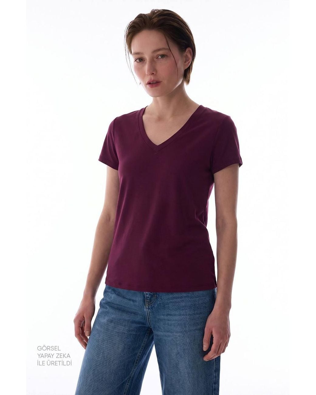 Penti Purple Modal V-Neck T-Shirt