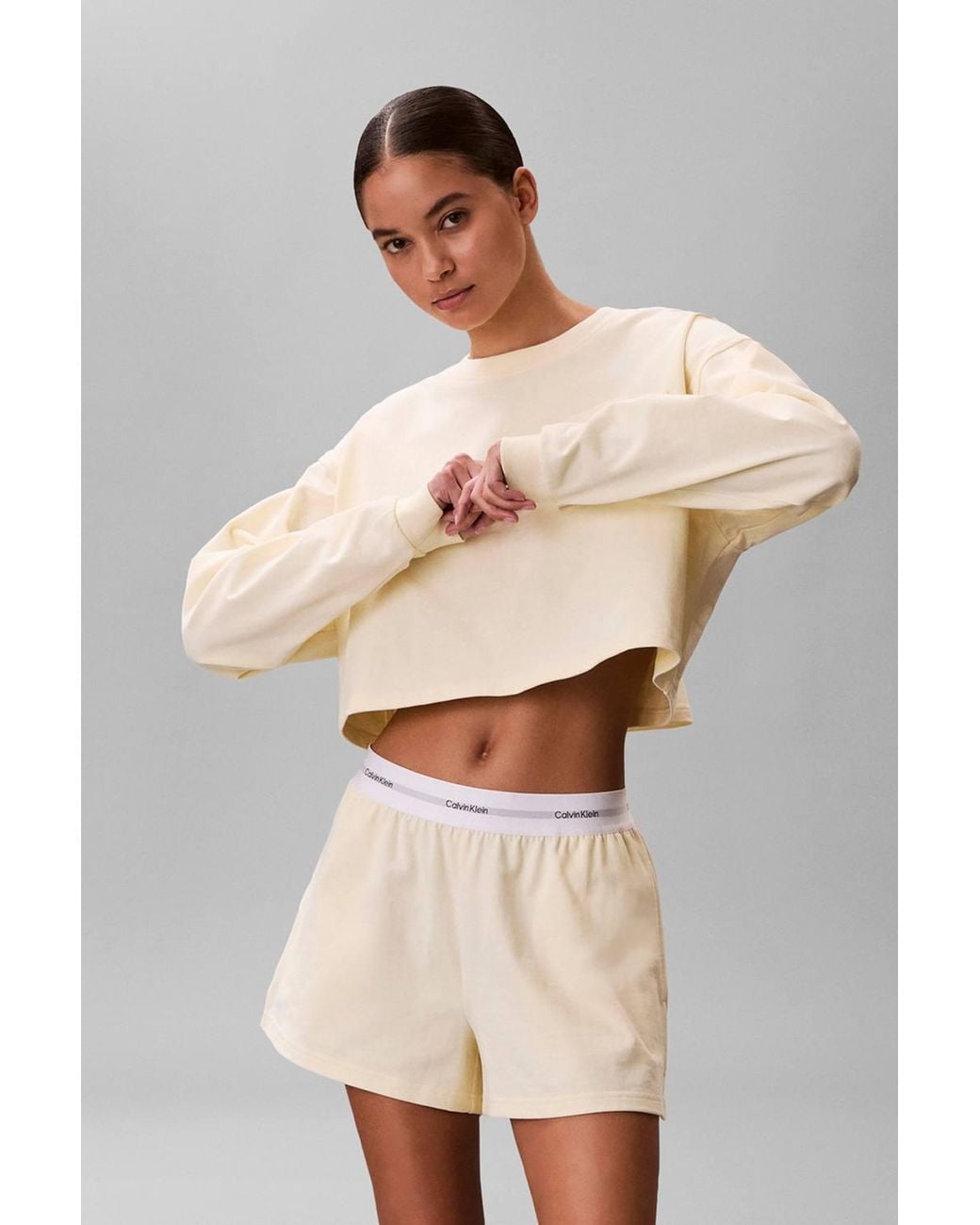 Calvin Klein Natural Logo Jersey Short Pear Sorbet