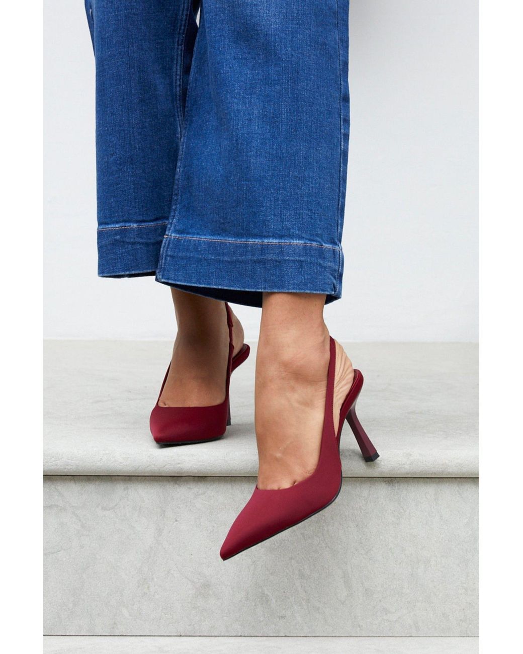 Linzi Pink Dash Scuba Court Heels