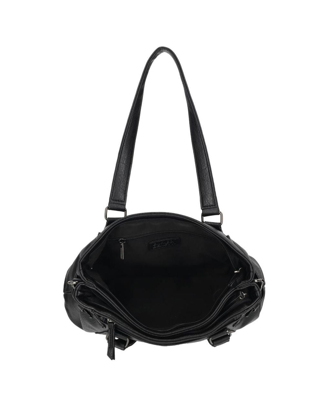 Enrico Benetti Black Emma Two Handle Faux Leather Shoulderbag