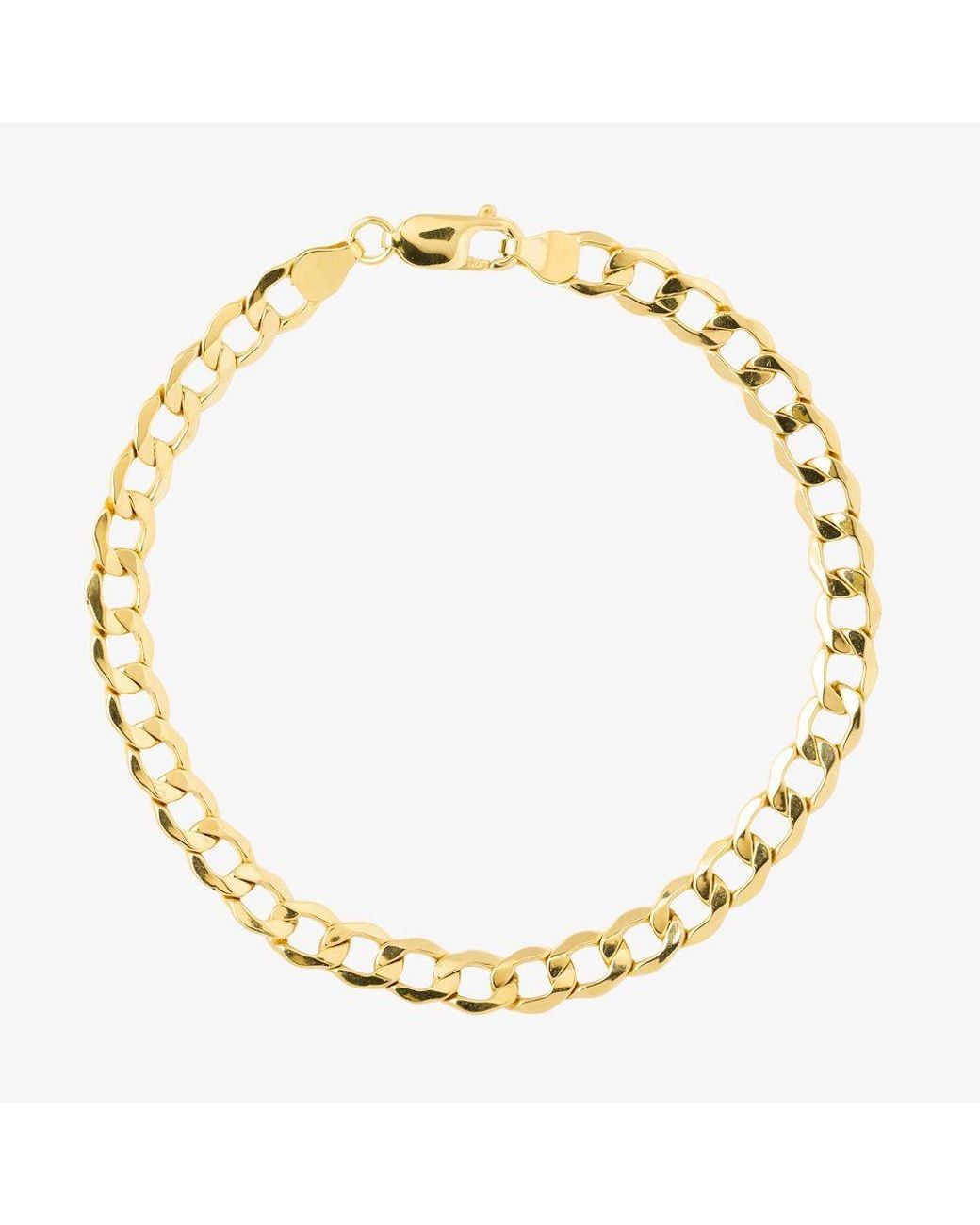 T.H.Baker Metallic 9Ct 8.5 Inch Curb Chain Bracelet Hc150 8.5