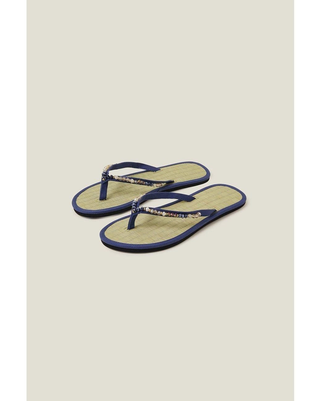 Accessorize Facet Bead Seagrass Flipf in Blue Lyst UK