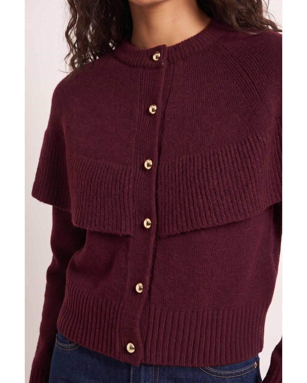 Style Cheat Blue Cape Frill Knit