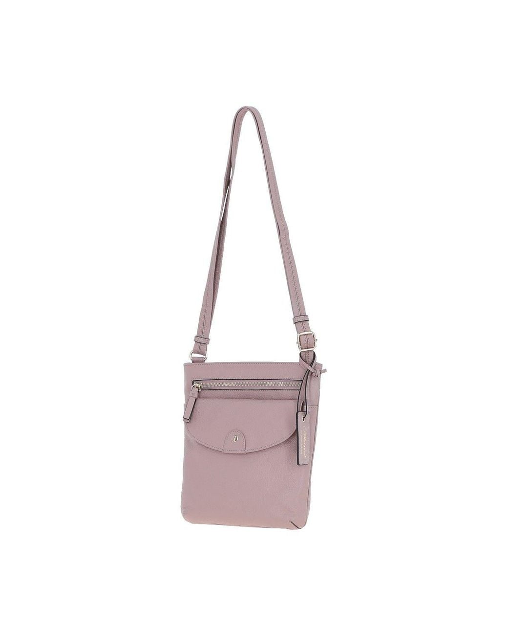 Ashwood Leather Pink 'Five Cb' Real Leather Cross Body Bag