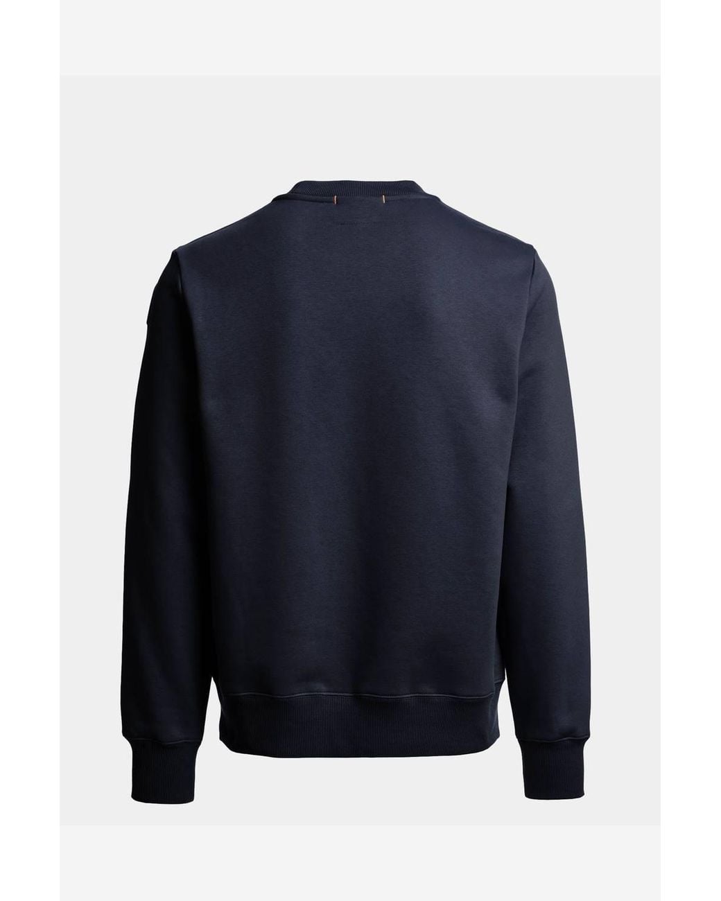 Parajumpers Blue Long Sleeve Crew Neck Logo Detail Sweatshirt for men