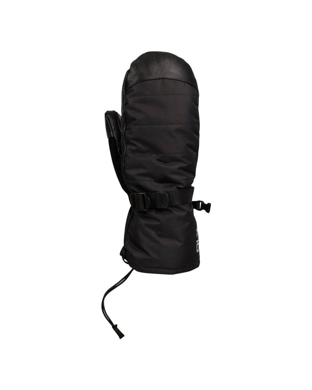 Trespass Black Thoren Dlx Goat Leather Ski Mittens for men