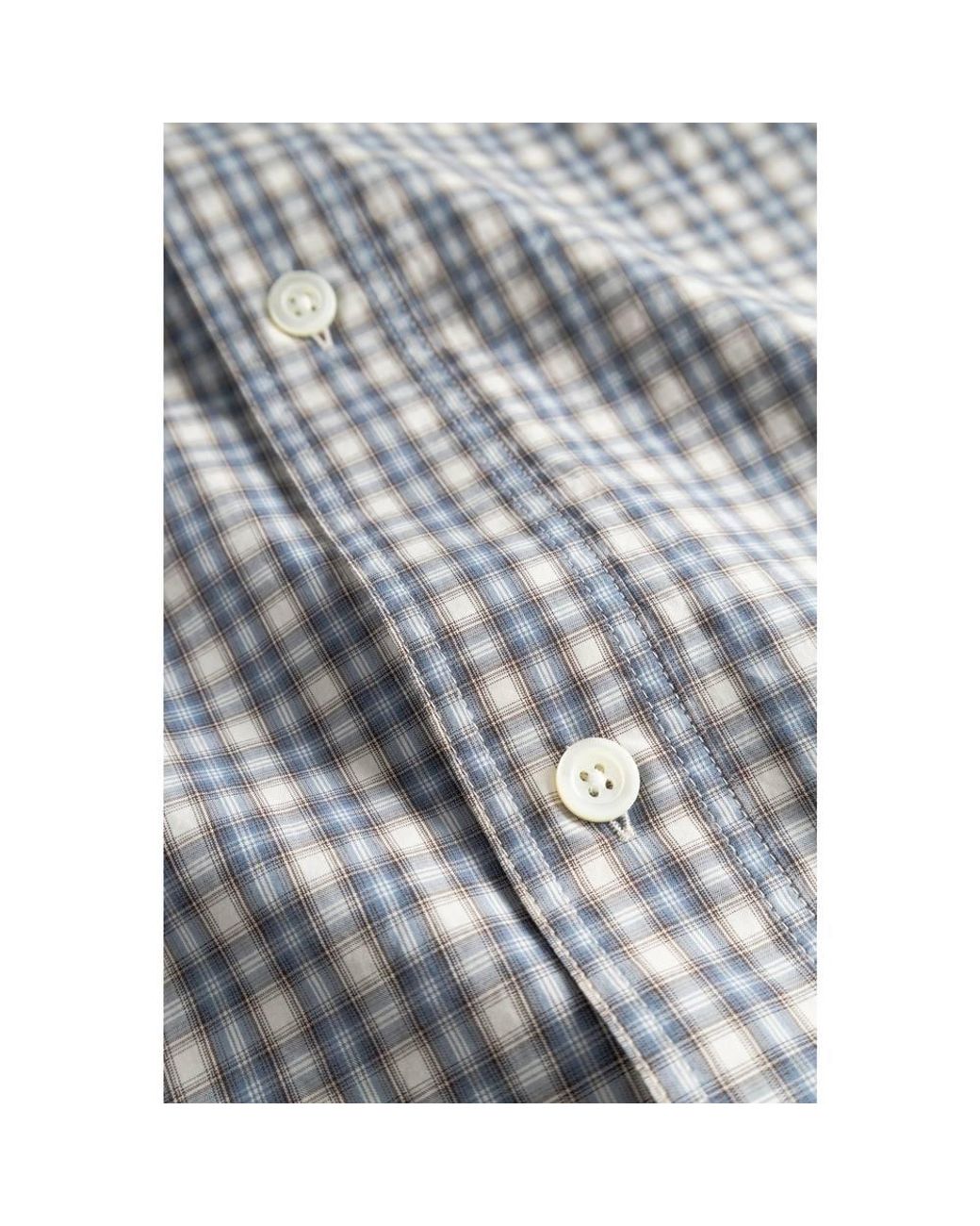 Norse Projects Gray Oversized Checked Shirt Falster for men