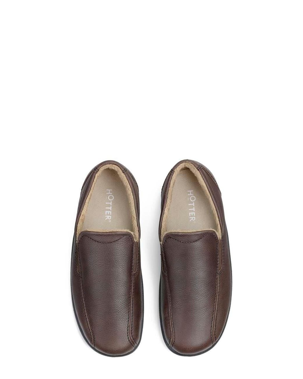 Hotter Brown 'Relax' Slippers for men