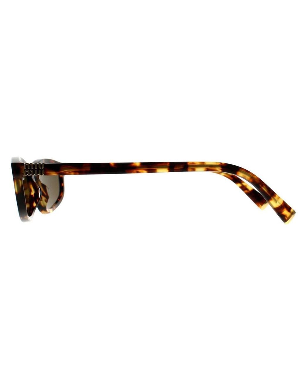 Miu Miu Brown Oval Honey Havana Dark Mua06S
