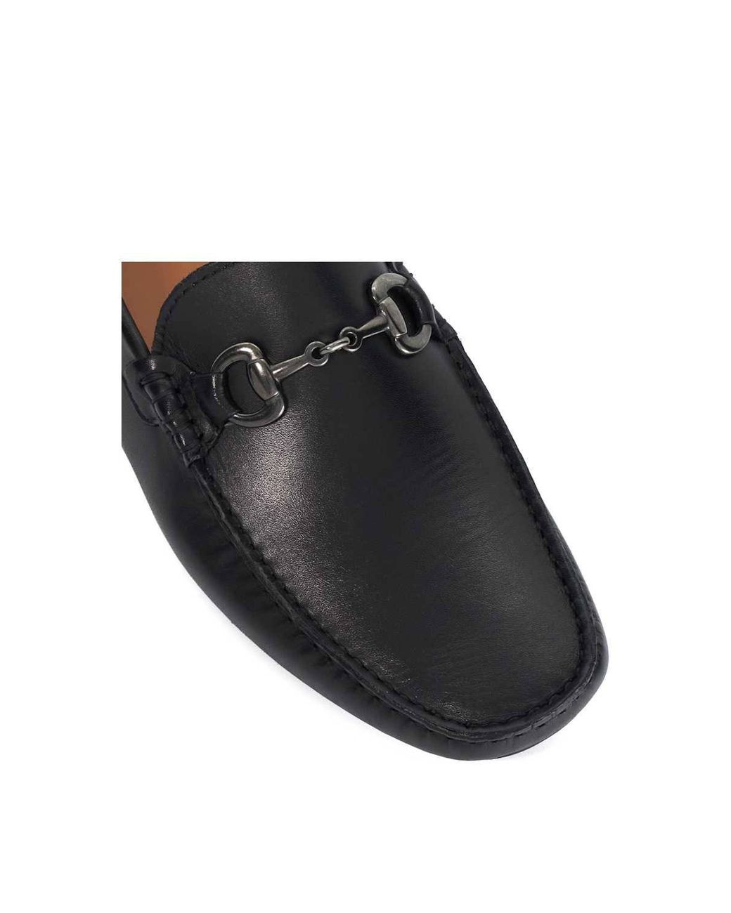 Dune Black 'Brackon' Leather Slip-On Shoes for men