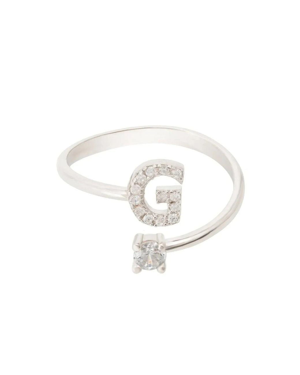 Latelita London White Initial Ring G