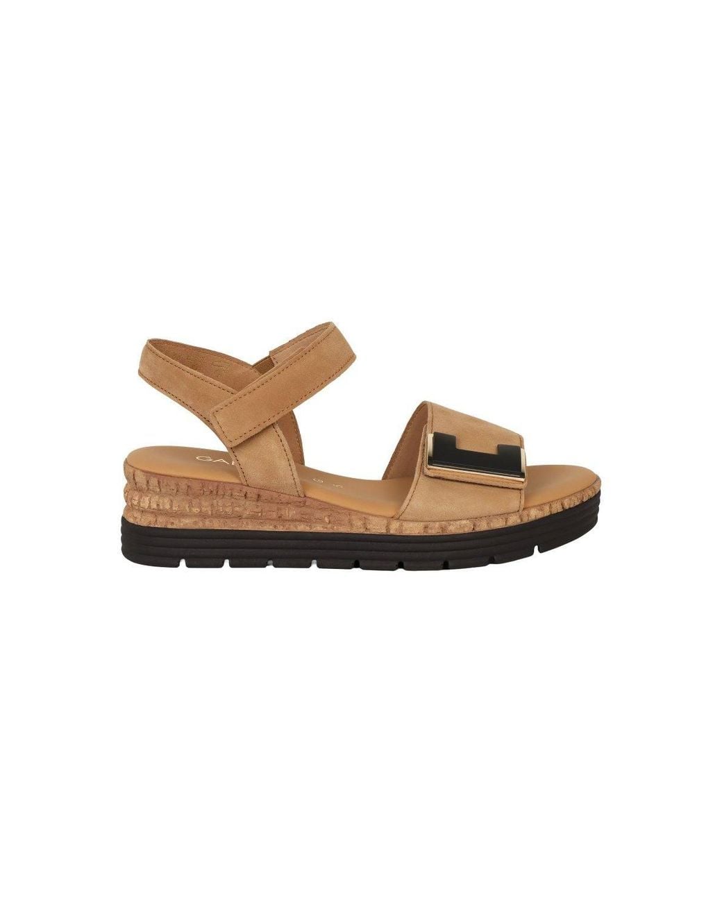 Gabor Brown 'Shout' Wedge Heel Sandals