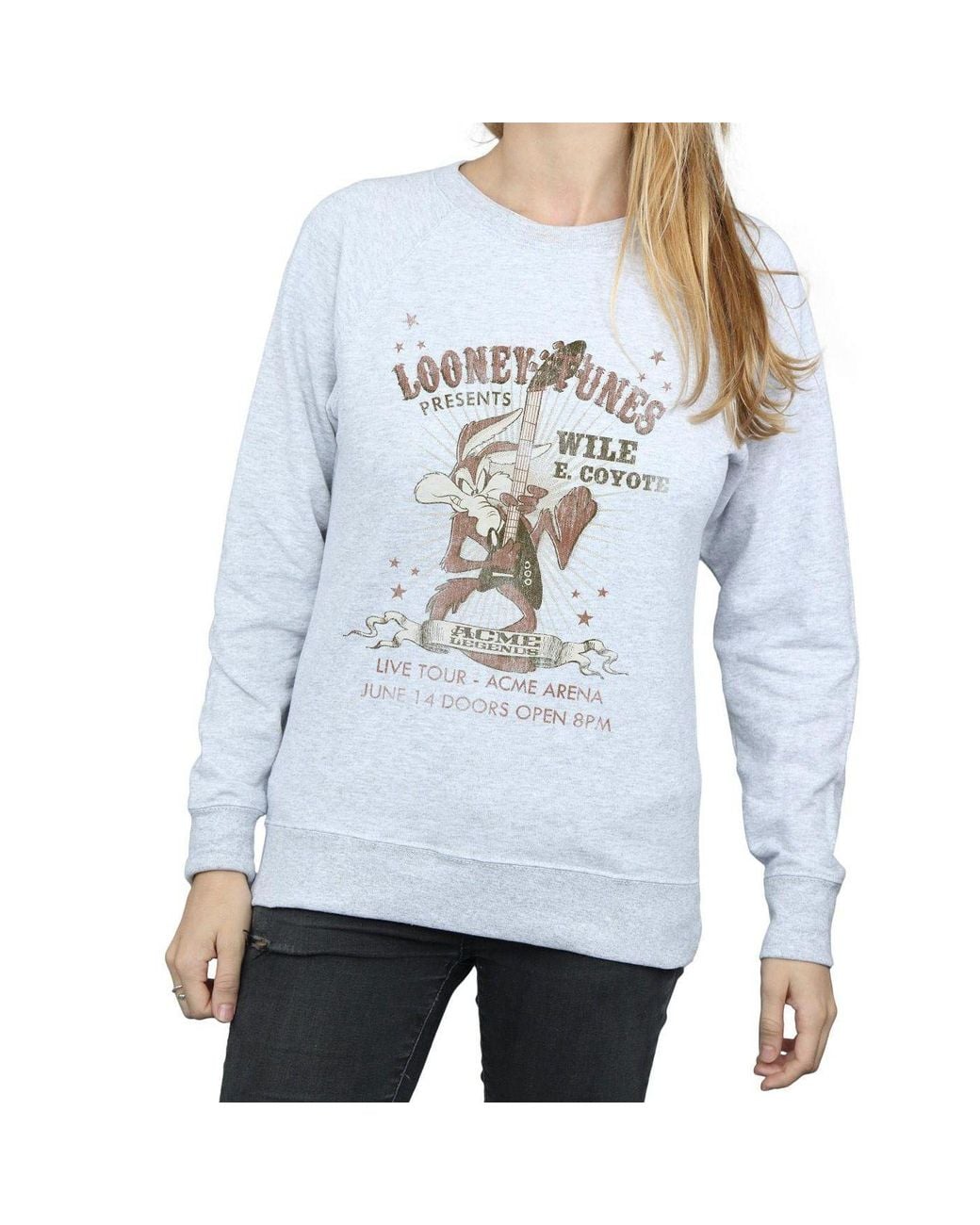 Looney Tunes Blue Wile E Coyote Guitar Sweatshirt