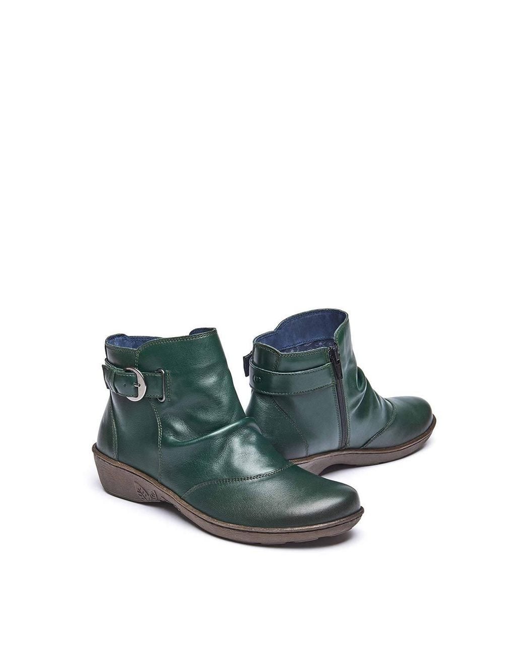 Moshulu Gray 'Bourbon 2' Slouchy Leather Ankle Boots