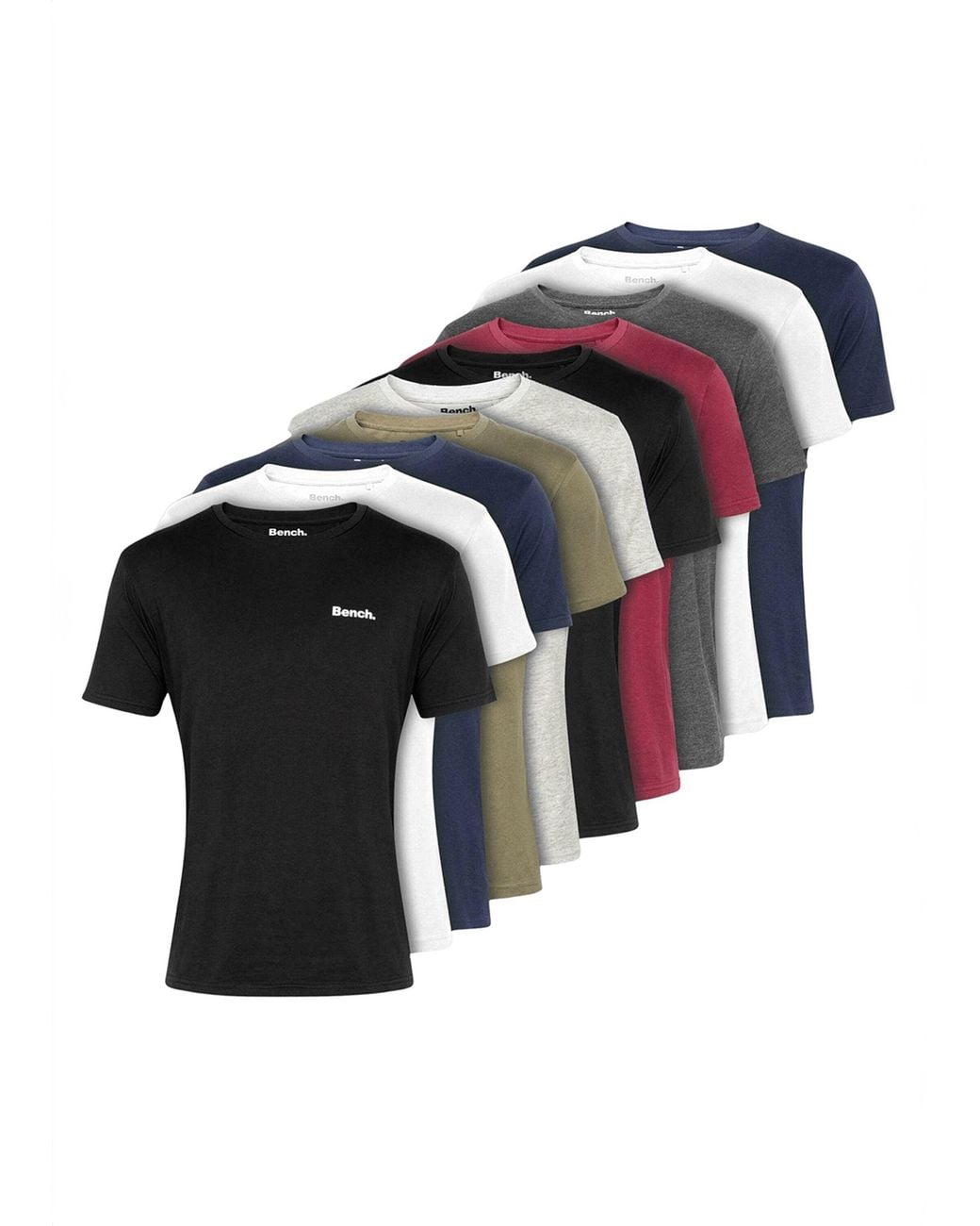 Bench Black 10 Pack Cotton 'Isaac' T-Shirts for men