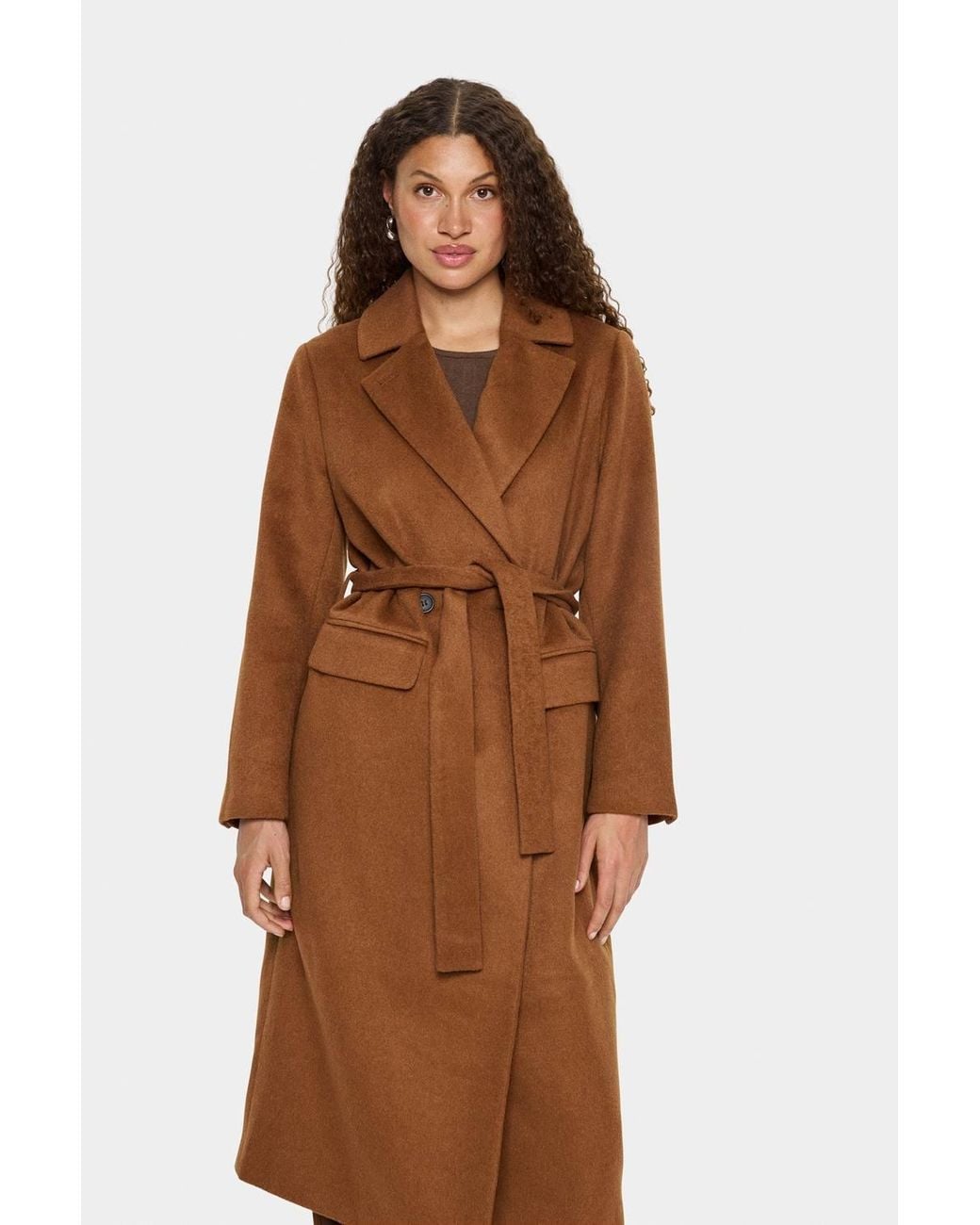 Saint Tropez Brown Lidasz Wool Coat