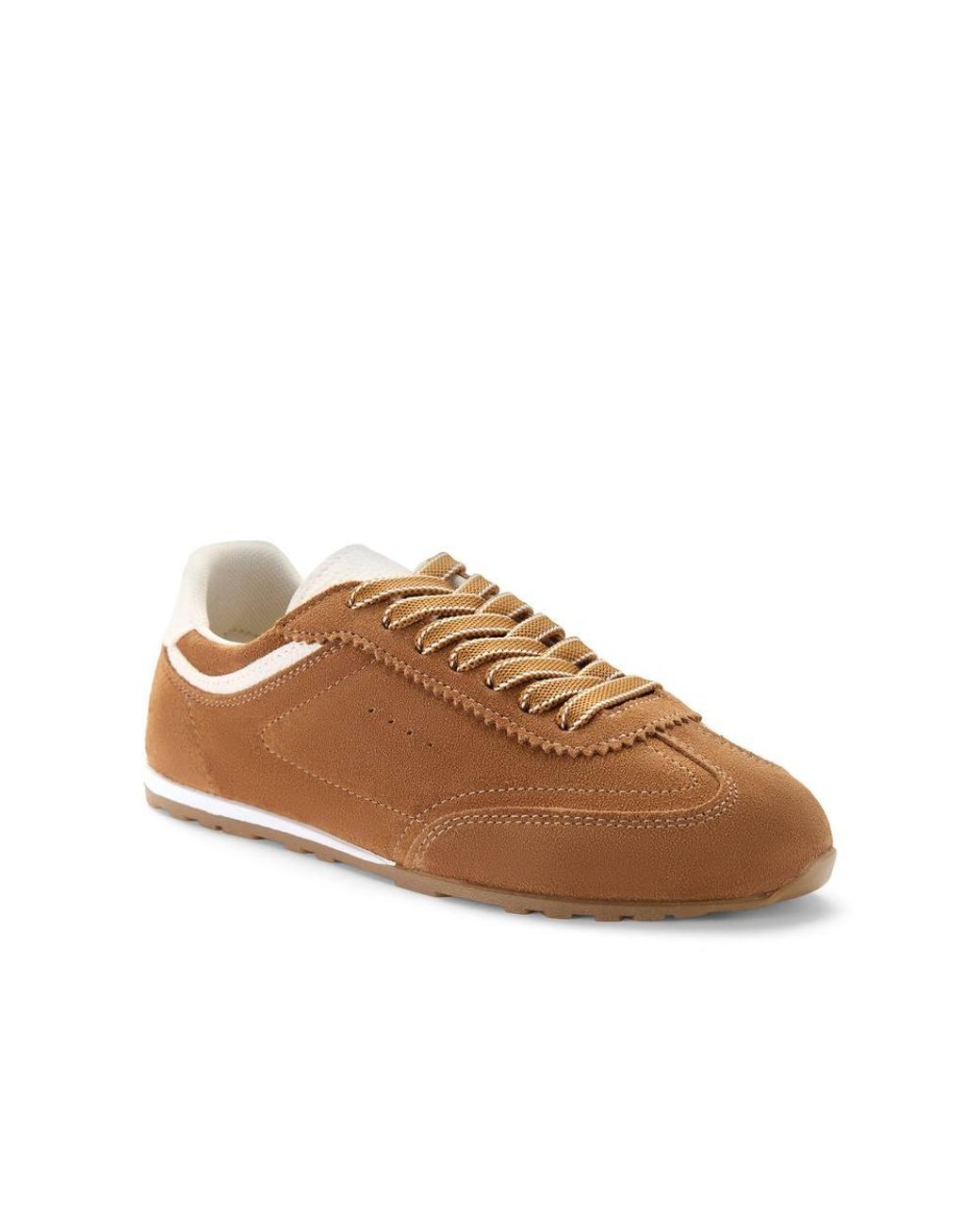 Clarks Brown Lorenza Lace Tan Suede Trainers