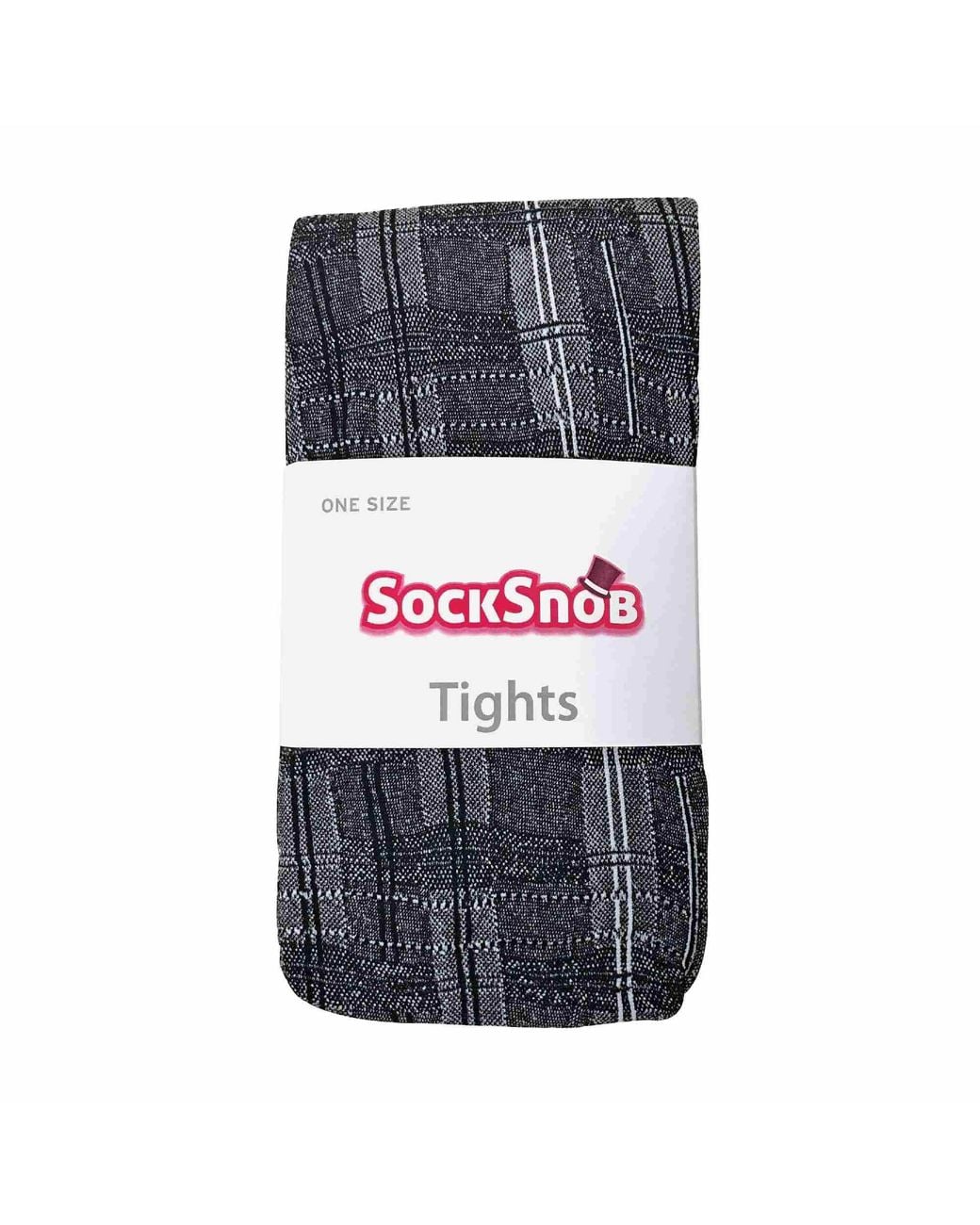 Sock Snob Gray 1 Pack Coloured 80 Denier Opaque Patterned Soft Tights