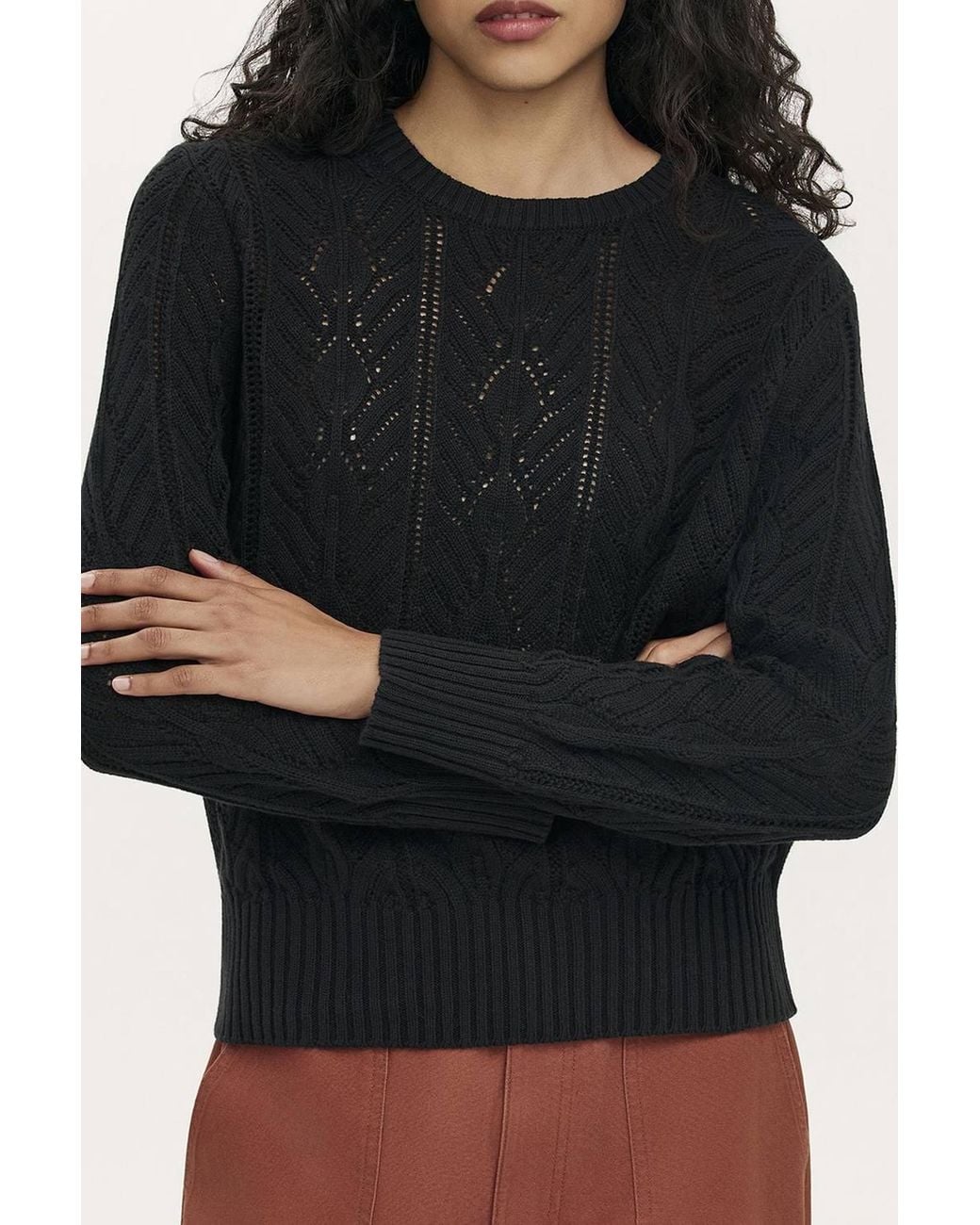 Finery London Black Valerie Round Neck Knitted Sweater