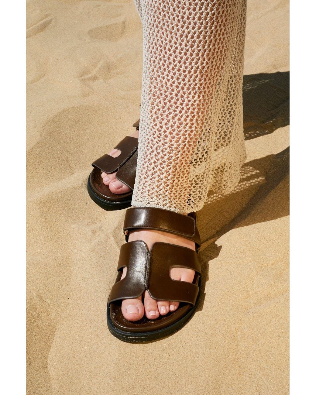 Linzi Black Emmy Faux Leather Sandals
