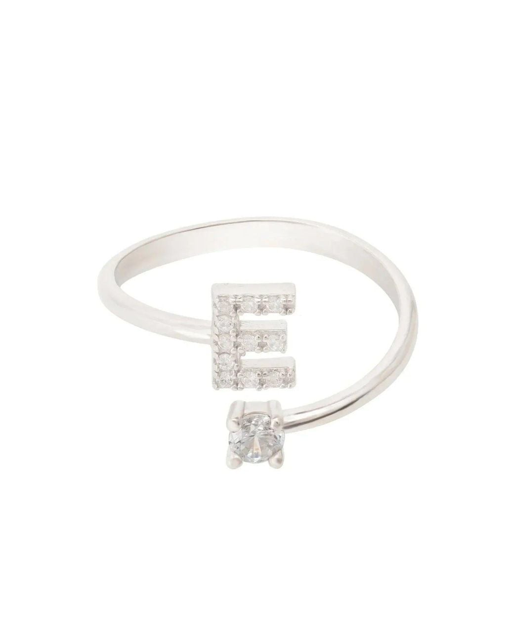 Latelita London White Initial Ring E