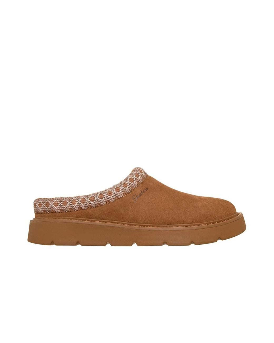 Skechers Brown Keepsakes Cozy Cascade Open Back Slippers Chestnut