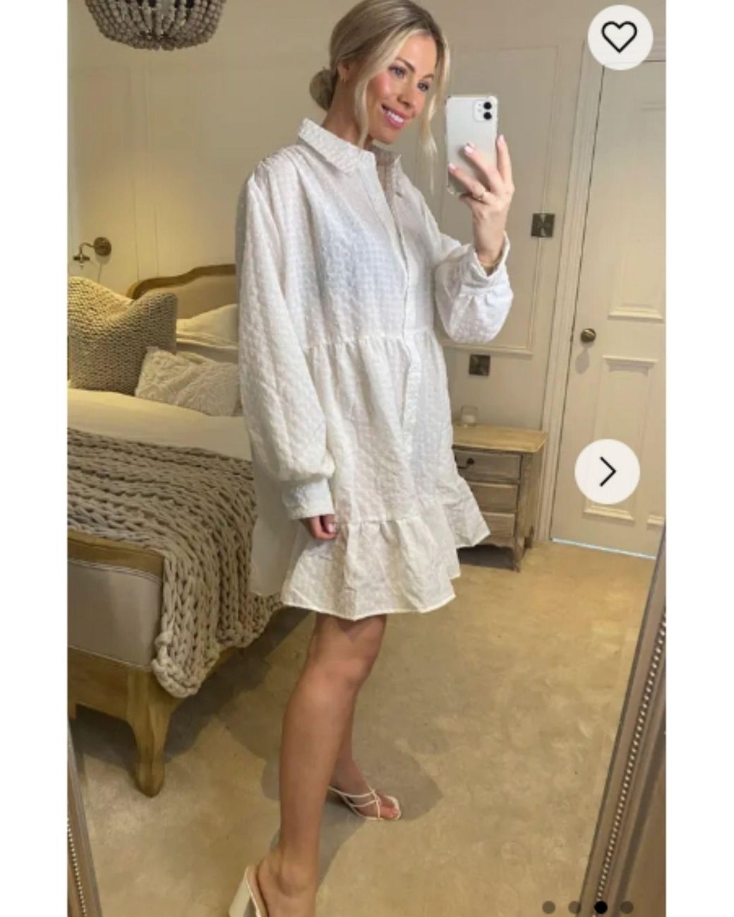 CY Natural Color Oversized Shirt Dress