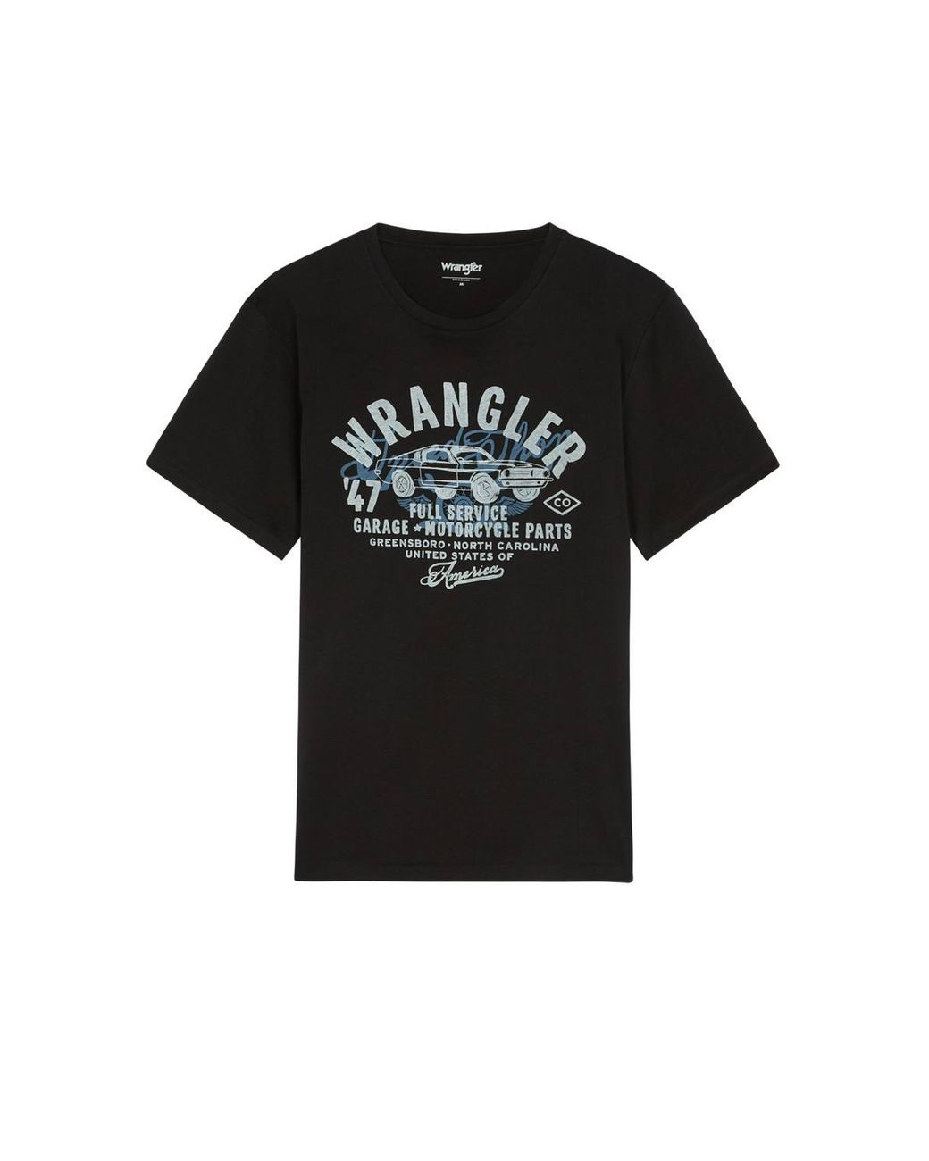 Wrangler Black Regular Fit Americana Tee Beauty for men