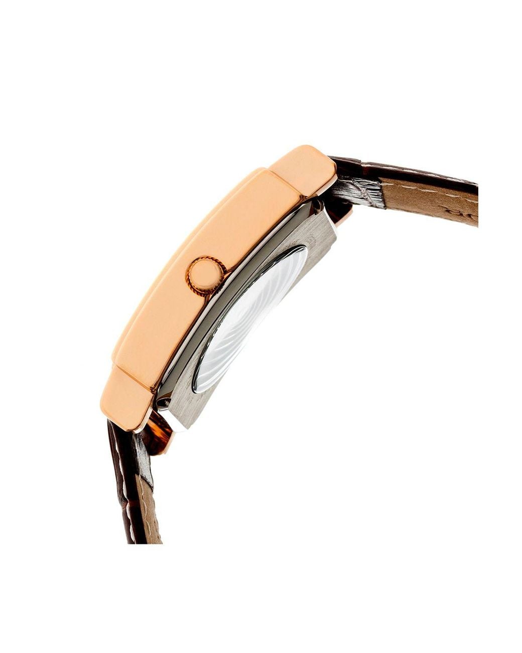 Heritor White Frederick Leather-Band Watch for men