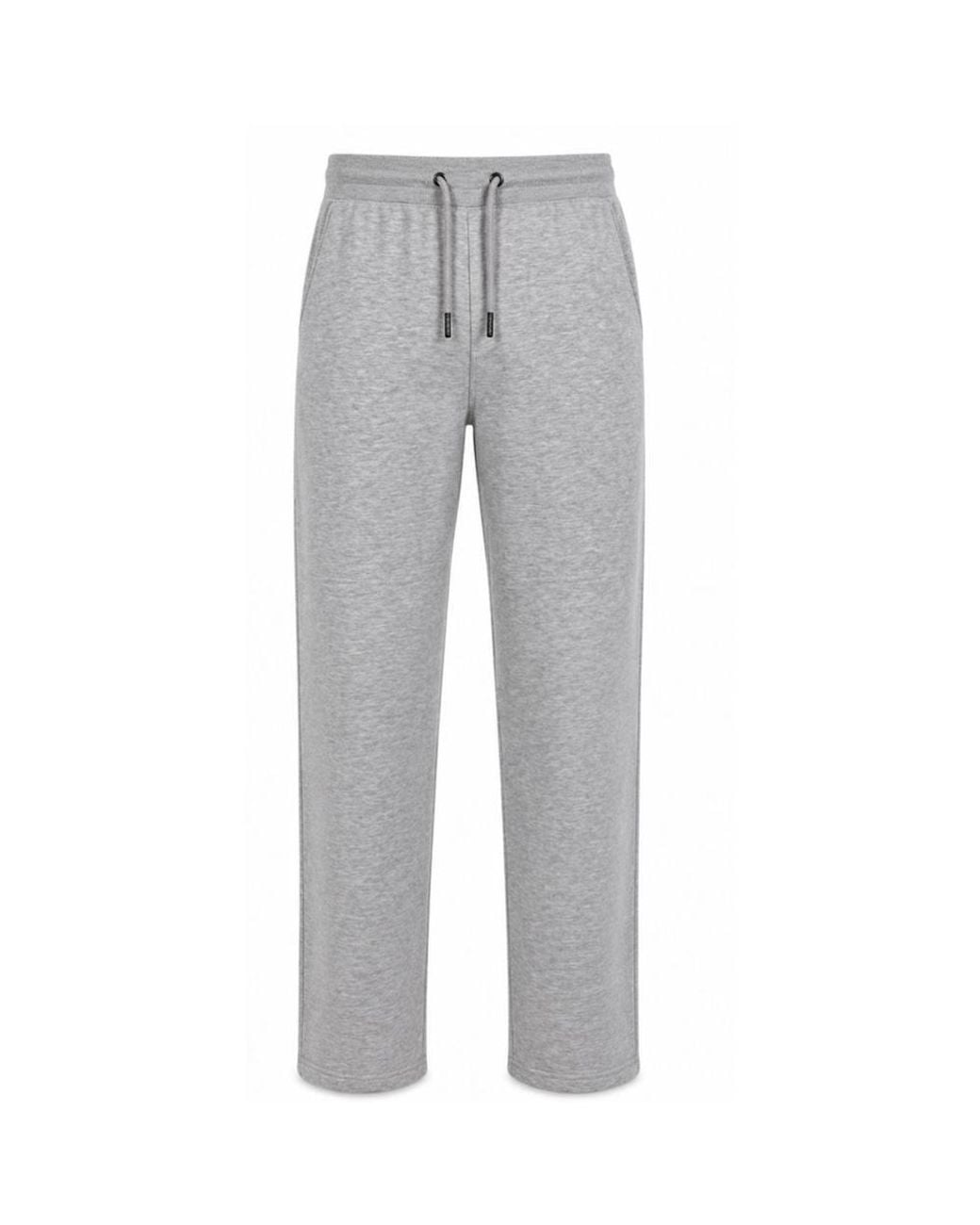 Smart Living Gray Cotton Blend Drawstring Casual Trousers With Side Pockets for men
