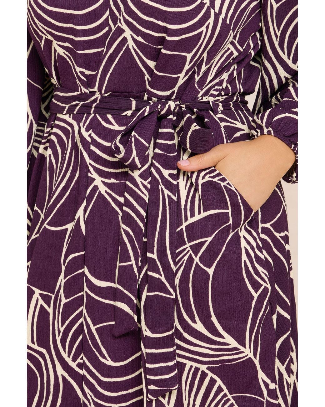Evans Purple Printed Shirt Dress