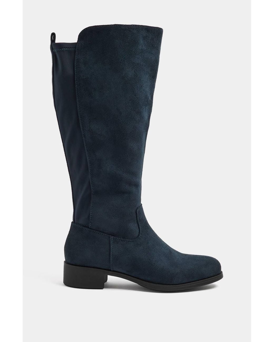 Yours Blue Stretch Knee High Boots