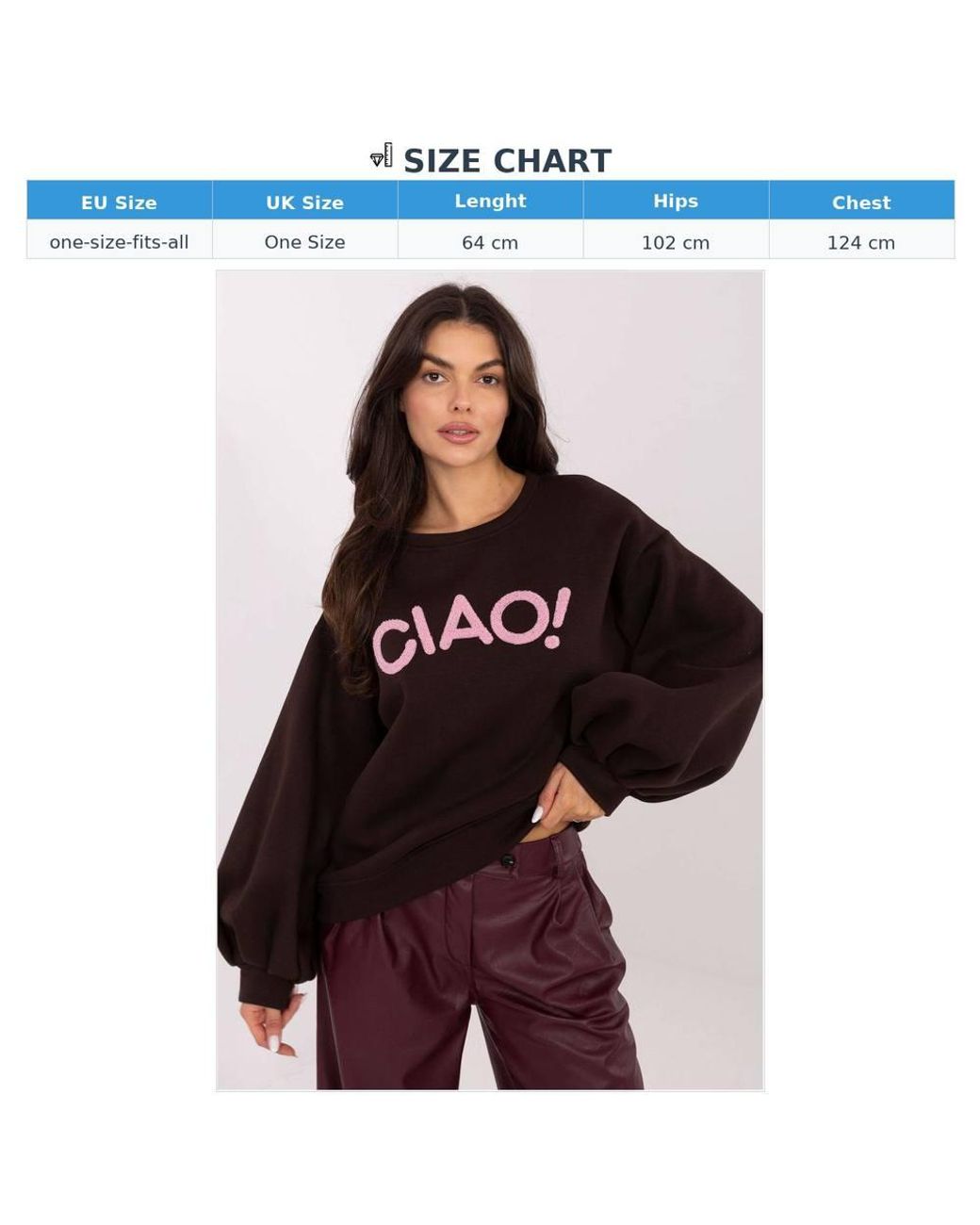 Love Lace Purple Cotton Round Neck Long Sleeve Sweatshirt With Puff Sleeves
