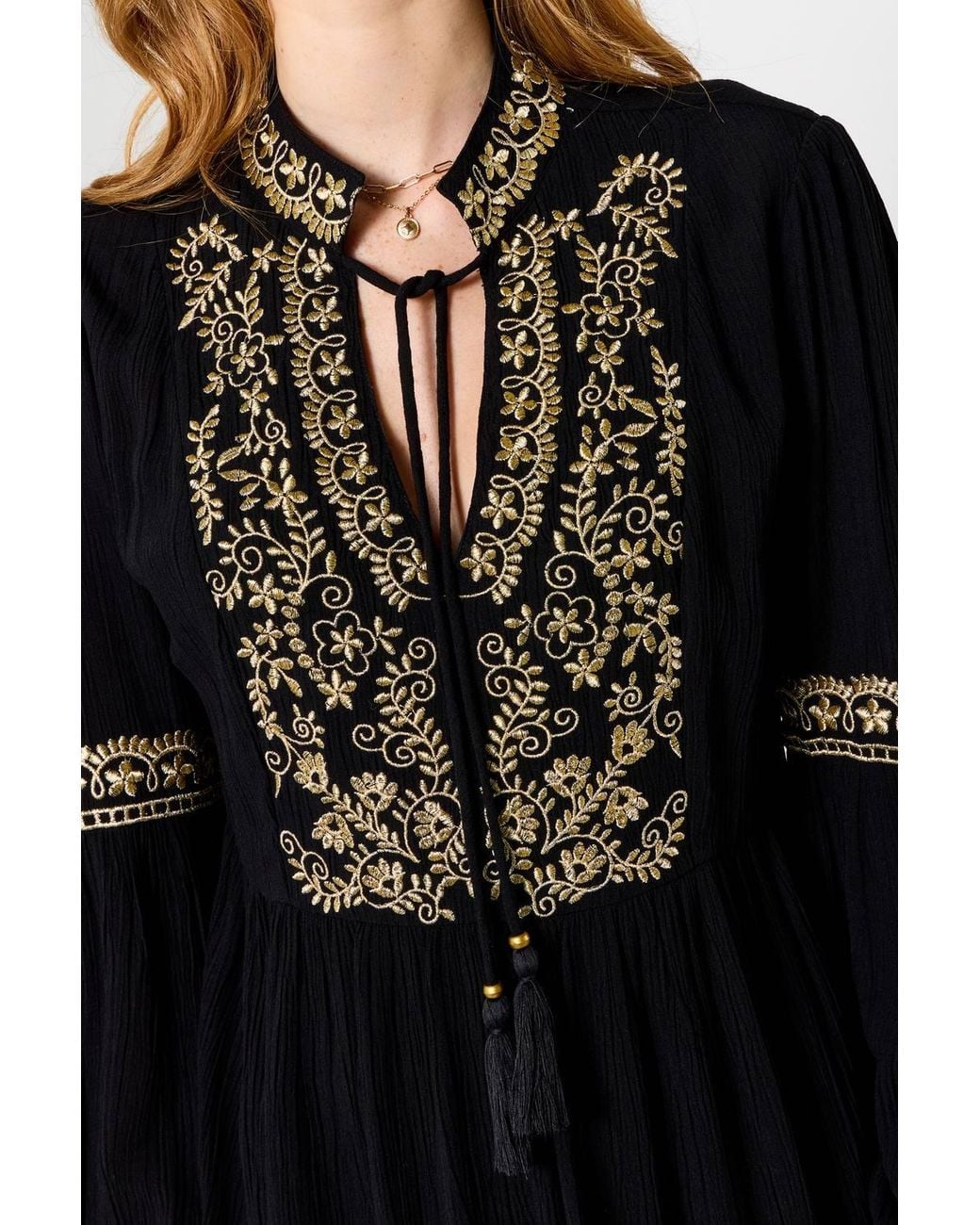 Joe Browns Gray Gracie Embroidered Tunic Top