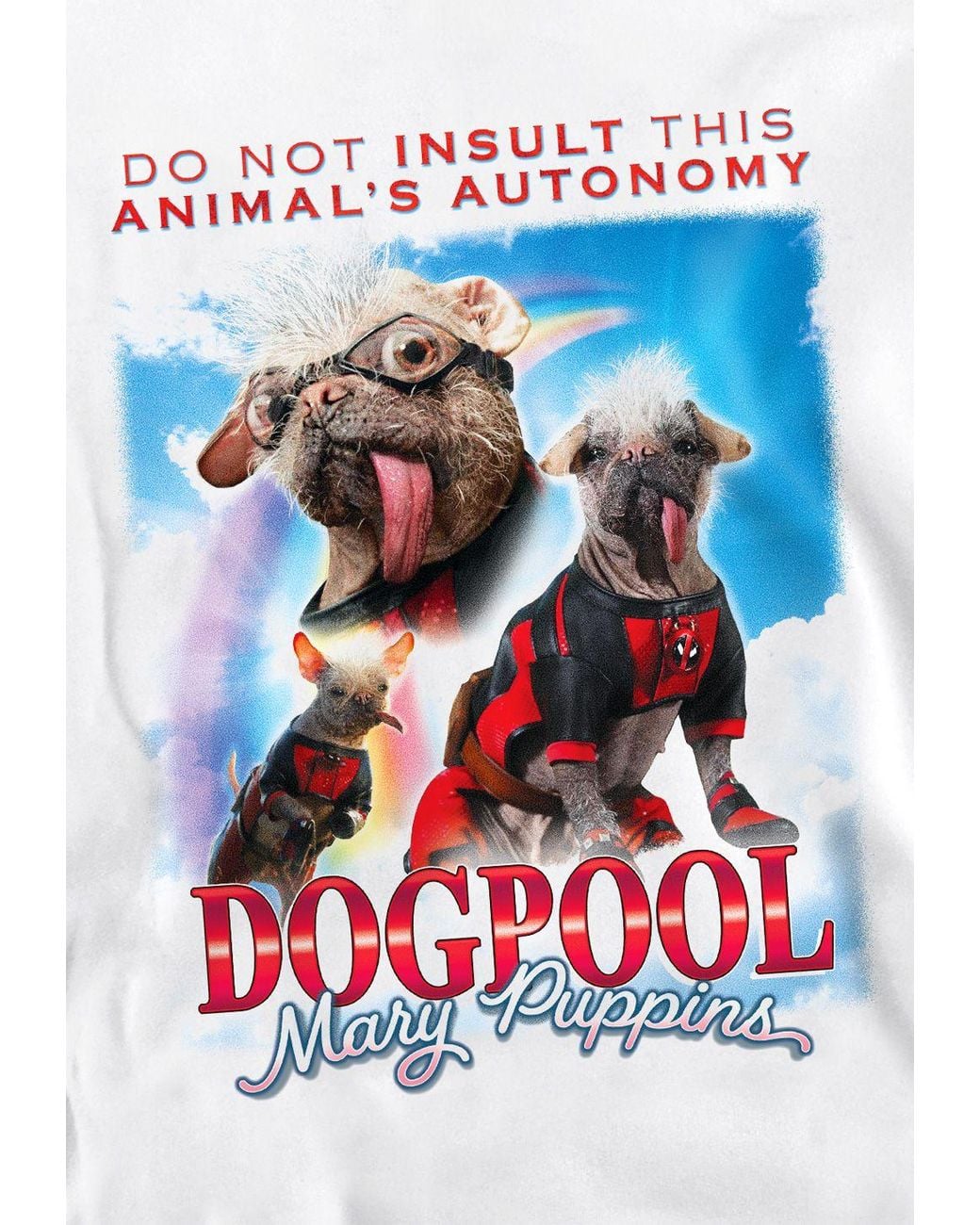 Marvel Gray Deadpool & Wolverine Deadpool Mary Puppins Bootleg Sweatshirt for men