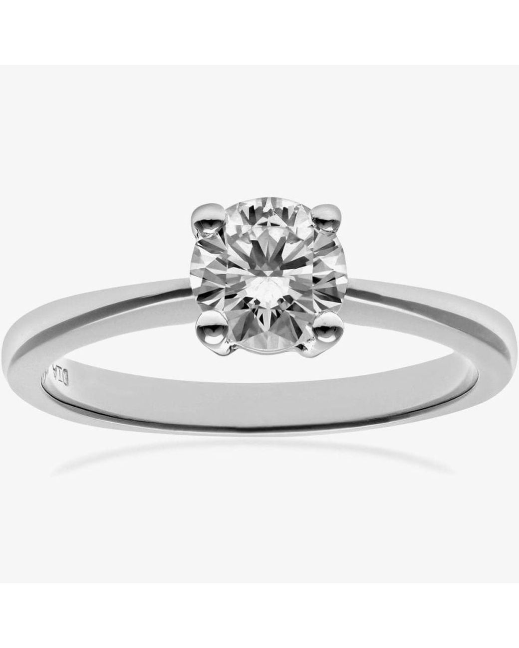 T.H.Baker Metallic 18Ct 0.75Ct Round Brilliant Diamond Solitaire Ring Pr04689Wg