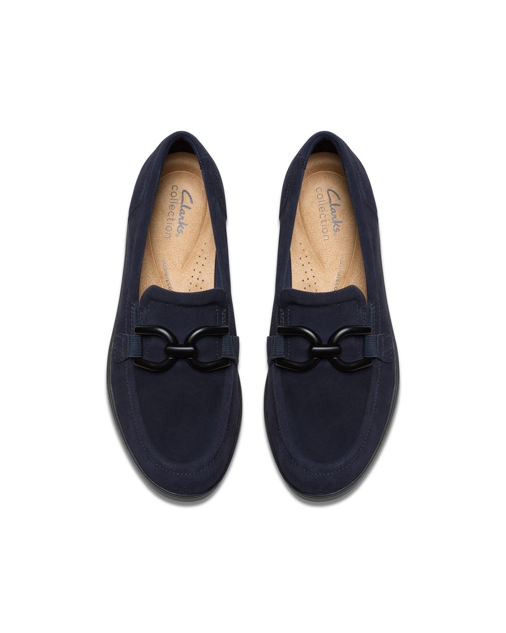 Clarks Blue Zylah Top Suede Loafers, Slip Ons
