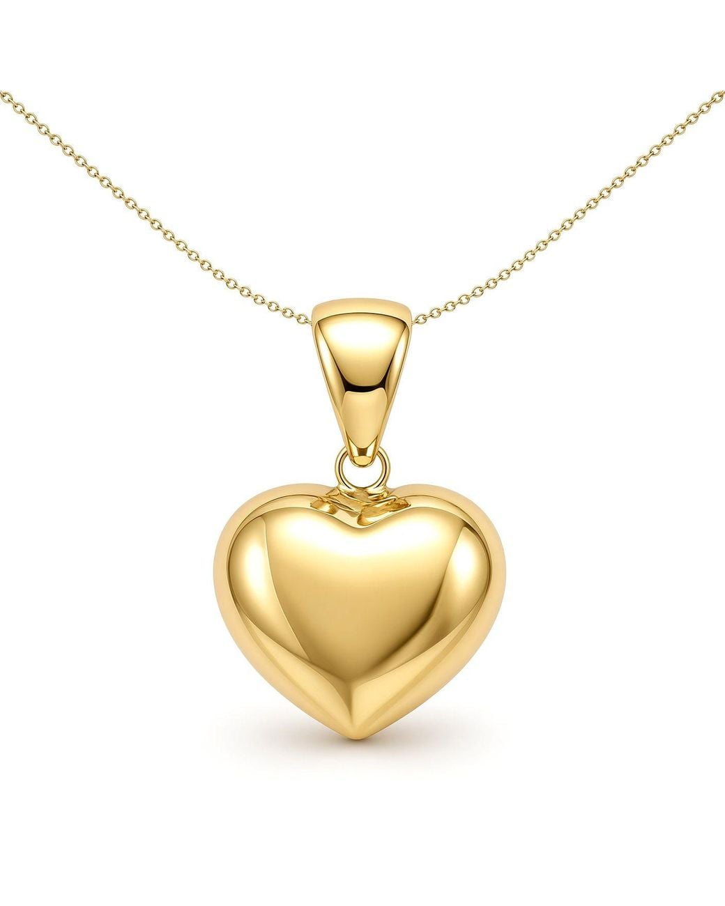 Jewelco London Metallic 9Ct Pillow Love Heart Charm Pendant