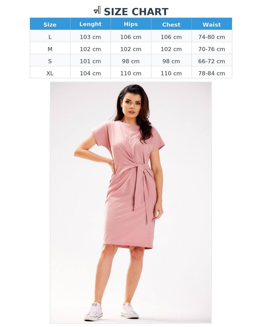 Love Lace Pink Cotton Midi Dress Short Sleeve Asymmetry