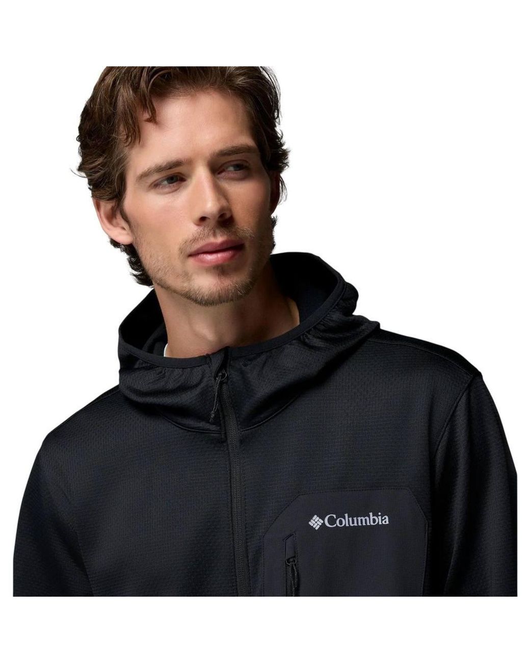 Columbia Black Tall Heights Fleece Jacket for men