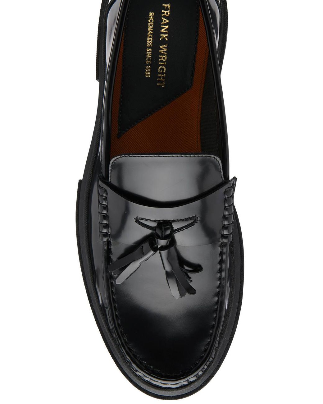Frank Wright Black Leather 'Cook' Loafers for men