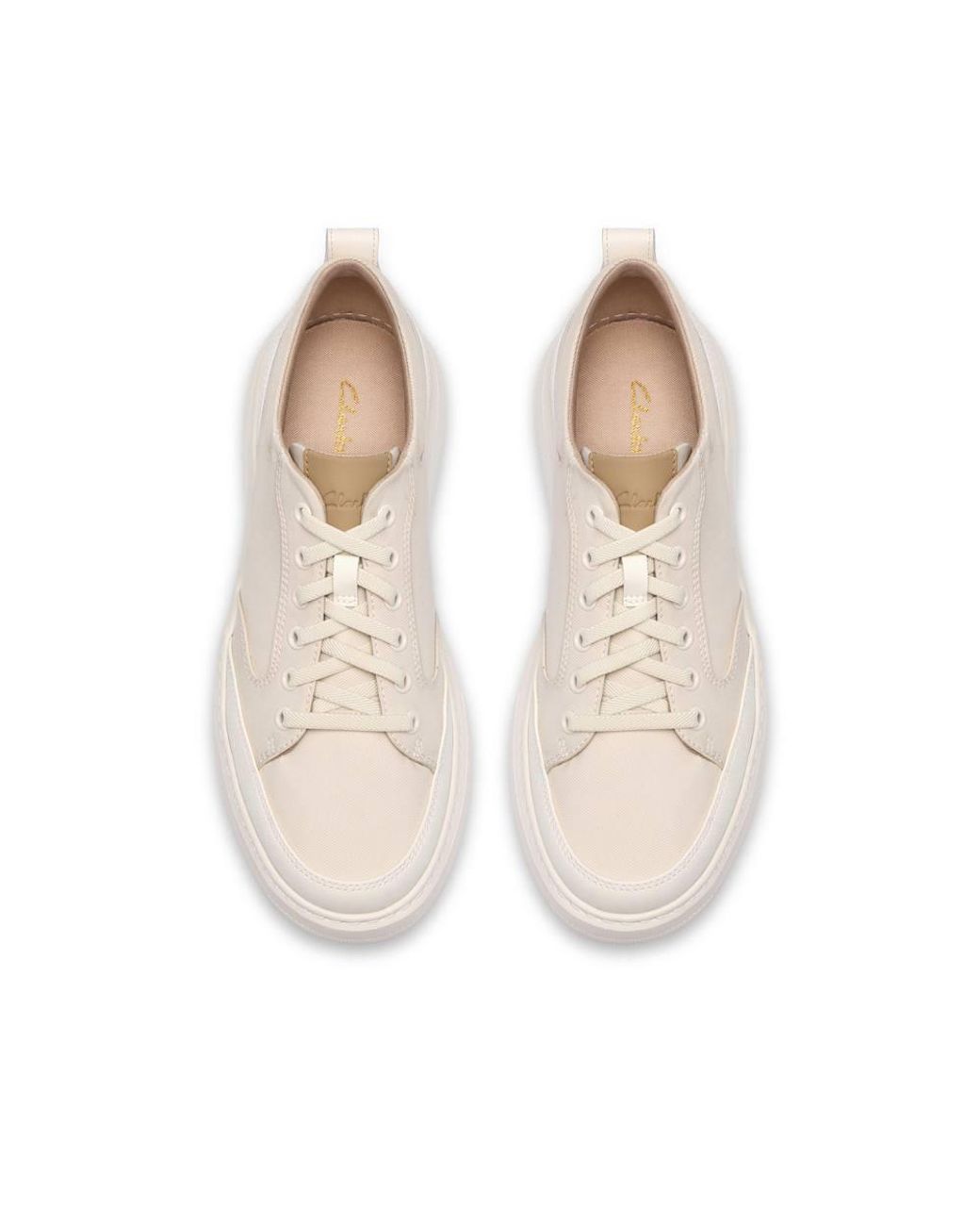 Clarks Pink Waterhay Tie Off- Textile Trainers, Lace Up for men