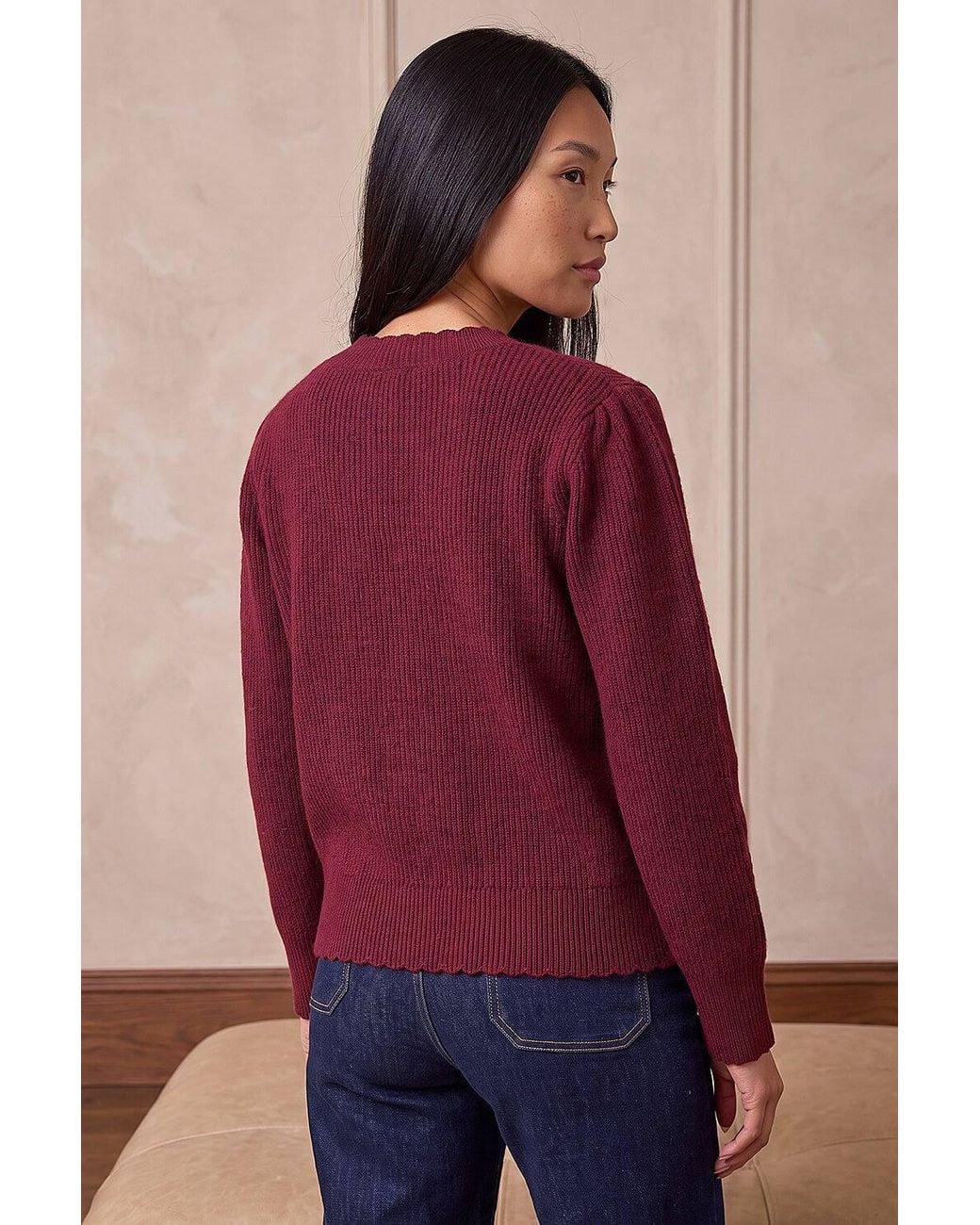 Roman Red Multi Button Knit Cardigan