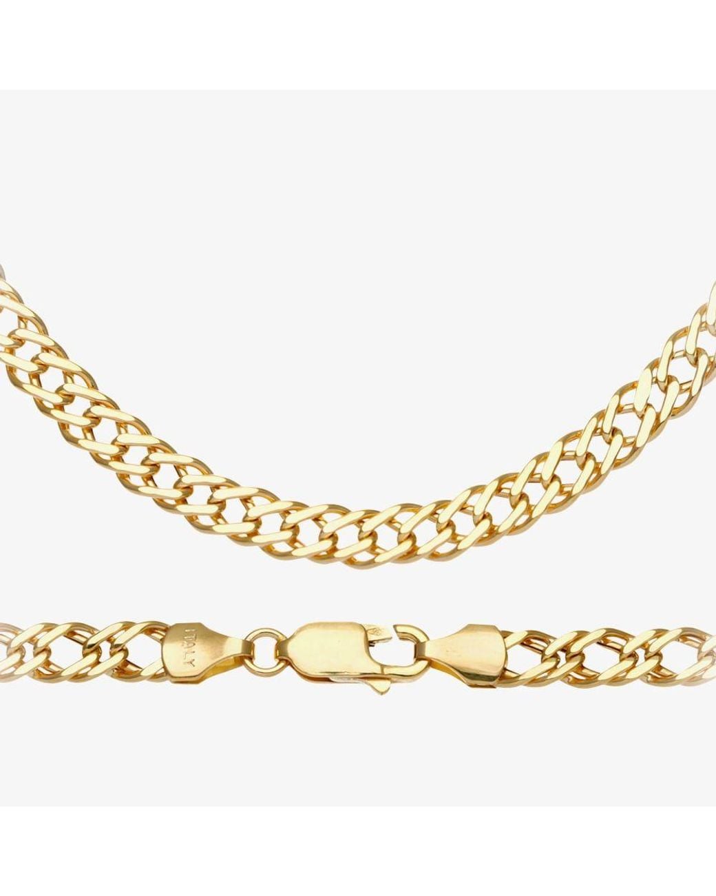 T.H.Baker Metallic 9Ct 20 Inch Double Curb Chain Hgr2D080 20