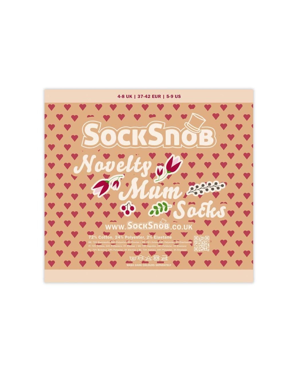 Sock Snob White 3 Pack Mum Novelty Socks Fun Patterned Socks