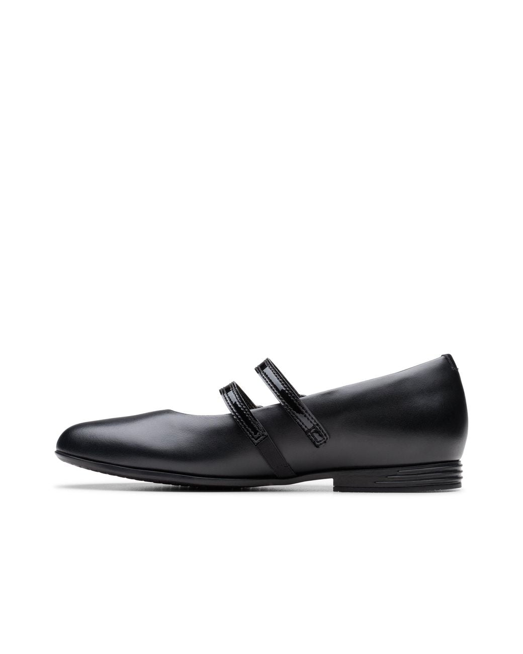 Clarks Black Finja Bar Youth Leather Mary Jane, School Shoes