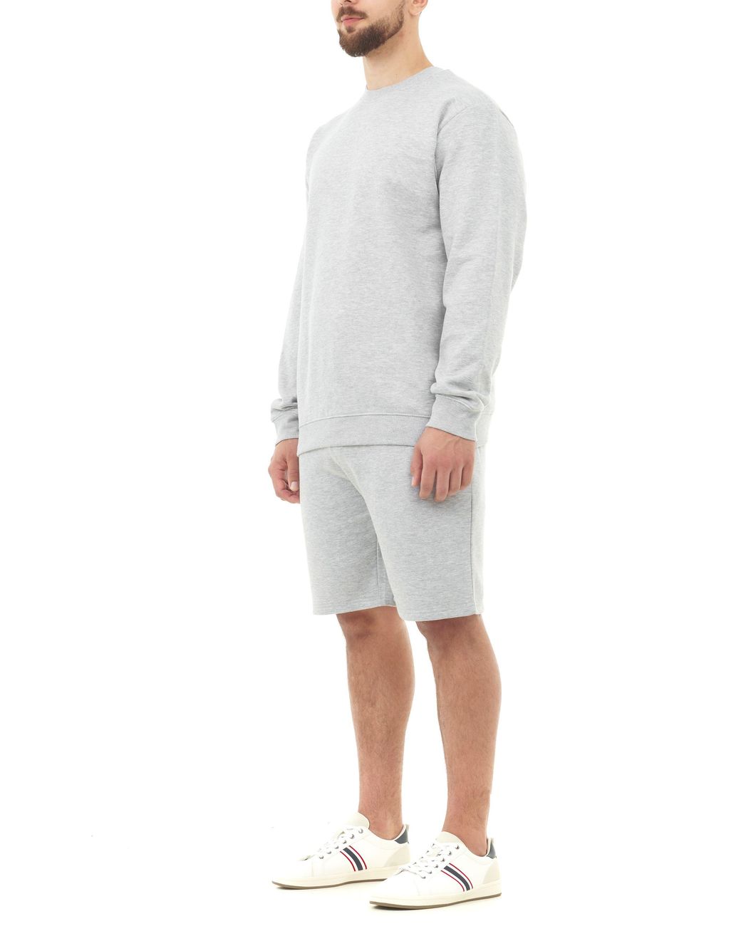 Smart Living White Polycotton Crewneck Sweatshirt for men